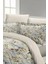 Lastikli Çarşaflı Pamuk Saten Çift Kişilik Grey Yellow Roses Luxury Nevresim Takımı 4