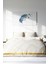 Doğal Pamuk Çift Kişilik 3D Digital Marble White Nevresim Takımı 3