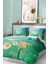 Pamuk Saten Lastikli Çarşaf Deluxe Çift Kişilik 3D Flowers Nevresim Takımı 1