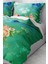 Pamuk Saten Lastikli Çarşaf Deluxe Çift Kişilik 3D Flowers Nevresim Takımı 4