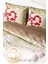Çift Kişilik Lastikli Çarşaflı Pamuk Saten Rose CREAM-1007 Nevresim Takımı 4
