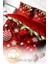 Yılbaşı Nevresim Takım Doğal Pamuk Saten Noel Çift Kişilik Balls Nevresim Takımı 3