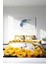 Çift Kişilik Sık Dokuma Pamuk Saten 3D Özel Tasarım Yellow Daisy Nevresim Takımı 3