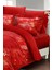 Yılbaşı Süsü Merry Red Noel Pamuk Saten 3D Çift Kişilik Nevresim Takımı 2