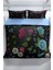 Flower Black 3D Pamuk Saten Çift Kişilik Nevresim Seti Nevresim Takımı 3