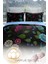 Flower Black 3D Pamuk Saten Çift Kişilik Nevresim Seti Nevresim Takımı 4