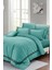 Çift Kişilik Sık Dokuma Pamuk Saten 3D Özel Tasarım Luxury Su Yeşili Nevresim Takımı 1