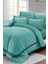 Çift Kişilik Sık Dokuma Pamuk Saten 3D Özel Tasarım Luxury Su Yeşili Nevresim Takımı 2