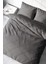 Doğal Pamuk Çift Kişilik 3D Digital Gri Lux Pamuk Ranforce Nevresim Takımı 1