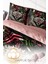 Lastikli Çarşaflı Pamuk Saten Çift Kişilik Roses Pattern Nevresim Takımı 4