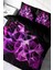Doğal Pamuk Çift Kişilik 3D Digital Purple Diamonds Nevresim Takımı 1