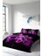 Doğal Pamuk Çift Kişilik 3D Digital Purple Diamonds Nevresim Takımı 2