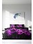 Doğal Pamuk Çift Kişilik 3D Digital Purple Diamonds Nevresim Takımı 3