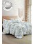 Lastikli Çarşaflı Pamuk Saten Çift Kişilik Spring Floral Luxury Nevresim Takımı 1