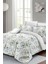 Lastikli Çarşaflı Pamuk Saten Çift Kişilik Spring Floral Luxury Nevresim Takımı 3