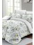 Lastikli Çarşaflı Pamuk Saten Çift Kişilik Spring Floral Luxury Nevresim Takımı 4