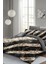Çift Kişilik Lastikli Çarşaflı Pamuk Saten Zebra Marble Nevresim Takımı 1