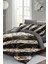 Çift Kişilik Lastikli Çarşaflı Pamuk Saten Zebra Marble Nevresim Takımı 2