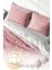 Çift Kişilik Lastikli Çarşaflı Pamuk Saten Pink Simurg Nevresim Takımı 4