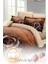 Doğal Pamuk Çift Kişilik 3D Digital Copper Rose Nevresim Takımı 4