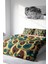 Lastikli Çarşaflı Pamuk Saten Çift Kişilik Vintage Design Nevresim Takımı 2