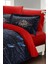 Yılbaşı Süsü Blue & Red Noel Pamuk Saten 3D Çift Kişilik Nevresim Takımı 2
