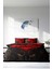 Doğal Pamuk Çift Kişilik 3D Digital Red Black Heart Nevresim Takımı 3