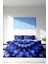 Çift Kişilik Sık Dokuma Pamuk Saten 3D Özel Tasarım Blue Damask Nevresim Takımı 3