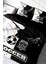 Doğal Pamuk Çift Kişilik 3D Digital Black & White Nevresim Takımı 1