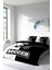 Doğal Pamuk Çift Kişilik 3D Digital Black & White Nevresim Takımı 2