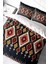 Doğal Pamuk Çift Kişilik 3D Digital Ethnic Geometric Nevresim Takımı 1
