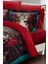Yılbaşı Çift Kişilik Nevresim Lastikli Çarşaflı Pamuk Saten Noel Dreams Nevresim Takımı 4
