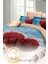 Çift Kişilik Lastikli Çarşaflı Sevgililer Günü % 100 Pamuk Saten Love Tree Nevresim Takımı 3