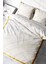 Çift Kişilik Sık Dokuma Pamuk Saten 3D Özel Tasarım Marble White Modern Nevresim Takımı 1