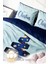 Yılbaşı Süsü Blue Star Noel Pamuk Saten 3D Çift Kişilik Nevresim Takımı 4