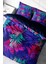Çift Kişilik Lastikli Çarşaflı Pamuk Saten Palm Color Nevresim Takımı 3