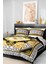 Pamuk Saten Lastikli Çarşaf Deluxe Çift Kişilik 3D Yellow Nevresim Takımı 3