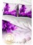 Doğal Pamuk Çift Kişilik 3D Digital Purp Nevresim Takımı 4