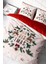 Yılbaşı (Lastikli Çarşaflı) Çift Kişilik Pamuk Saten White Noel Nevresim Takımı 3