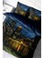 Çift Kişilik Sık Dokuma Pamuk Saten 3D Özel Tasarım Dark City Nevresim Takımı 1