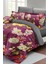 Çift Kişilik Sık Dokuma Pamuk Saten 3D Özel Tasarım Rose Mix Nevresim Takımı 3
