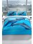 Dolphin3 3D Pamuk Saten Çift Kişilik Nevresim Seti Nevresim Takımı 2
