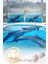 Dolphin3 3D Pamuk Saten Çift Kişilik Nevresim Seti Nevresim Takımı 4