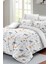 Çift Kişilik Sık Dokuma Pamuk Saten 3D Özel Tasarım Soft Floral Luxury Nevresim Takımı 3