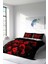 Doğal Pamuk Çift Kişilik 3D Digital Red Black Roses Nevresim Takımı 2