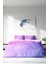 Çift Kişilik Lastikli Çarşaflı Pamuk Saten Violet Damask Nevresim Takımı 1