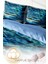 Doğal Pamuk Çift Kişilik 3D Digital Wavy Sea Nevresim Takımı 4