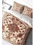 Çift Kişilik Sık Dokuma Pamuk Saten 3D Özel Tasarım Brown Figure Nevresim Takımı 1
