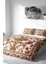 Çift Kişilik Sık Dokuma Pamuk Saten 3D Özel Tasarım Brown Figure Nevresim Takımı 2