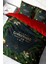 Yılbaşı Süsü Navy Blue Noel Pamuk Saten 3D Çift Kişilik Nevresim Takımı 3